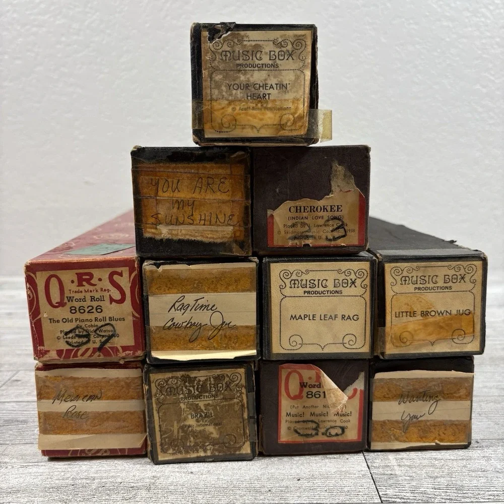Lot of 11 Vintage Player Piano Rolls QRS Word Rolls You Are My Sunshine ☀️